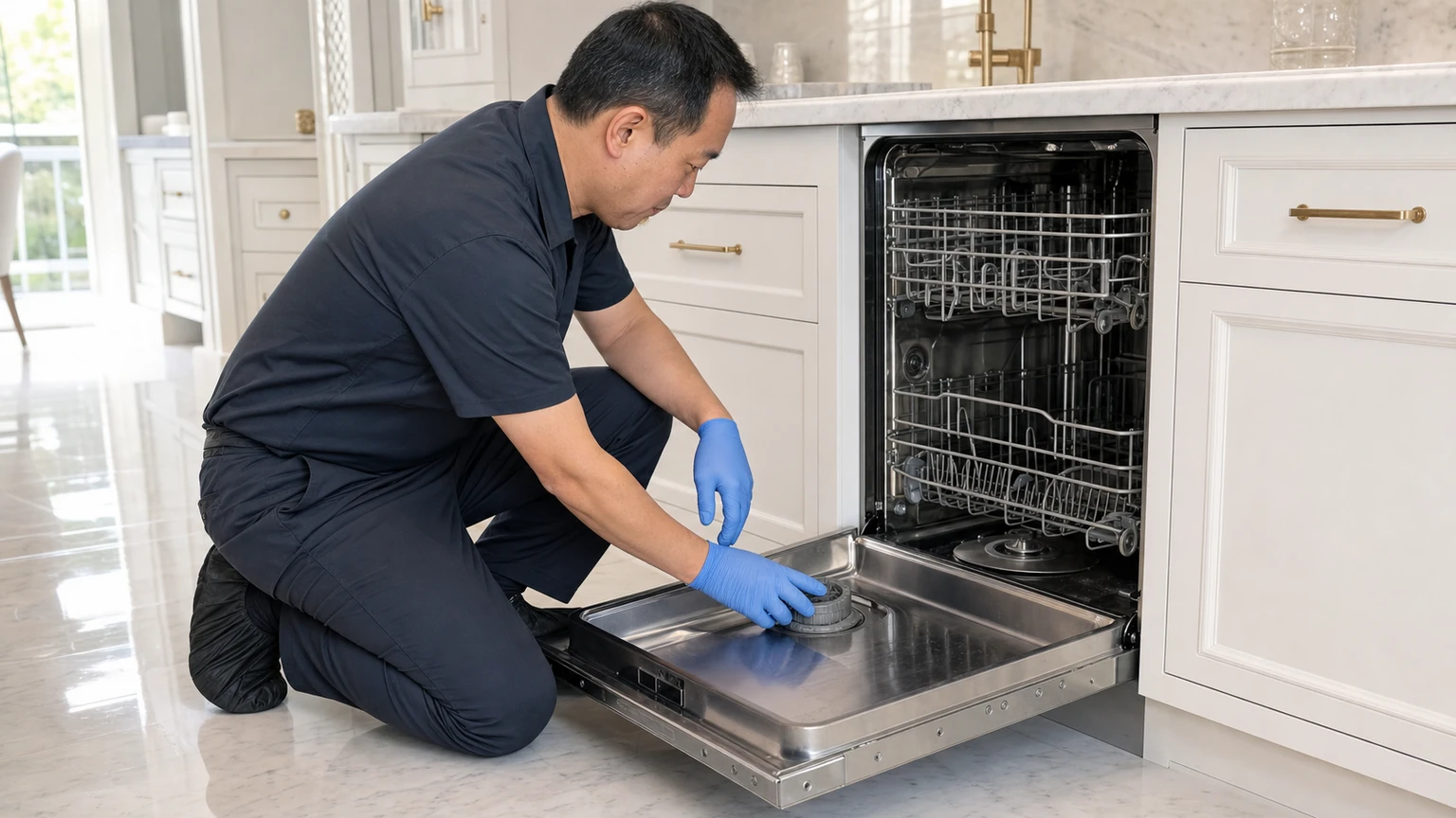 Panel-ready dishwasher diagnostic visit in Cherry Hill